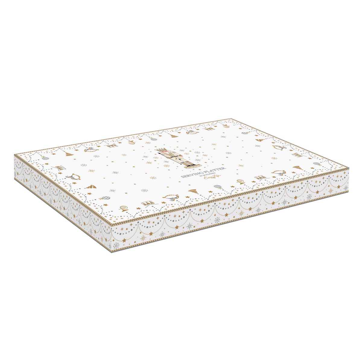 Porcelán diótörős karácsonyi kínáló tálca 35x23 cm Royal Nutcracker