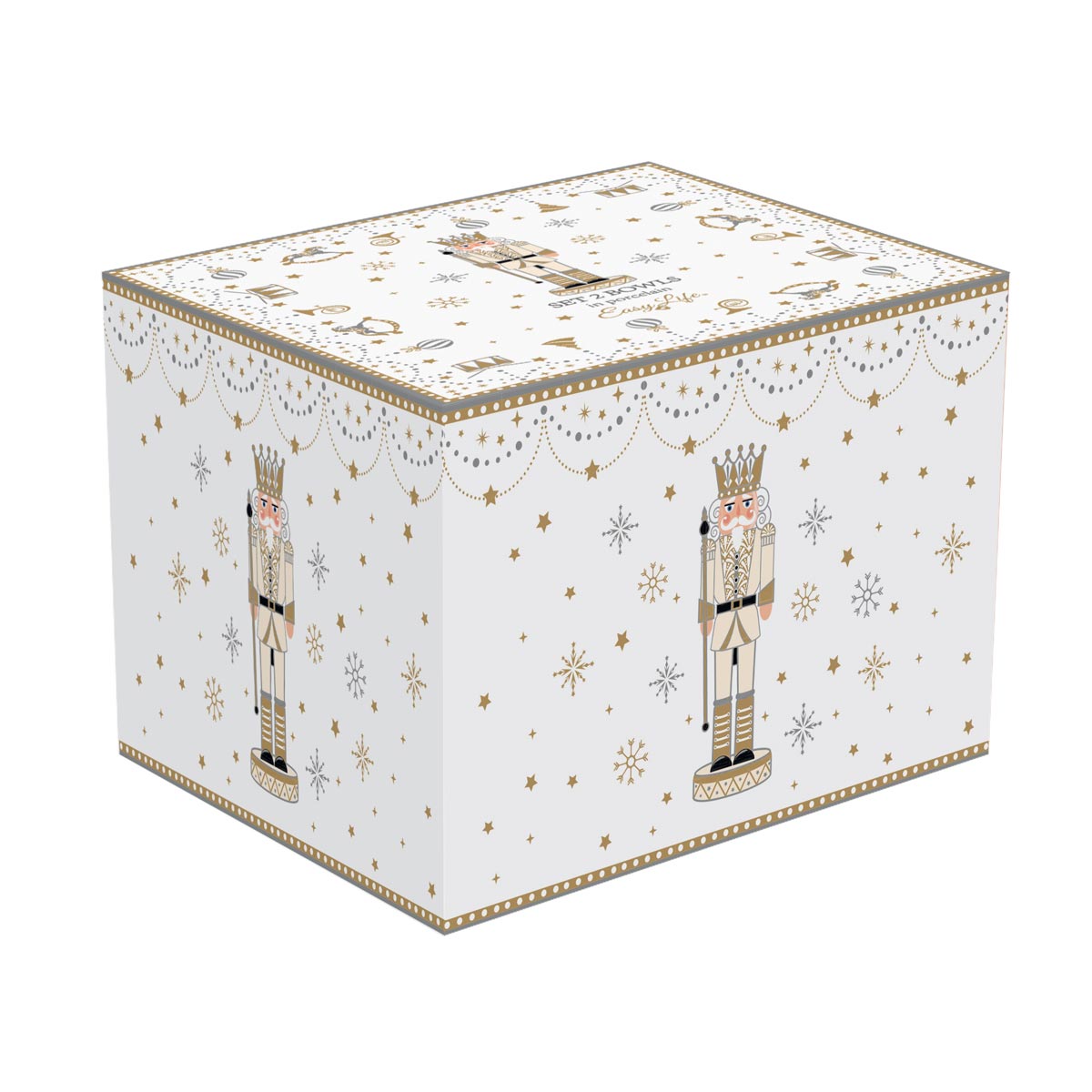 Porcelán diótörős karácsonyi kínáló tál 14 cm 2 db Royal Nutcracker