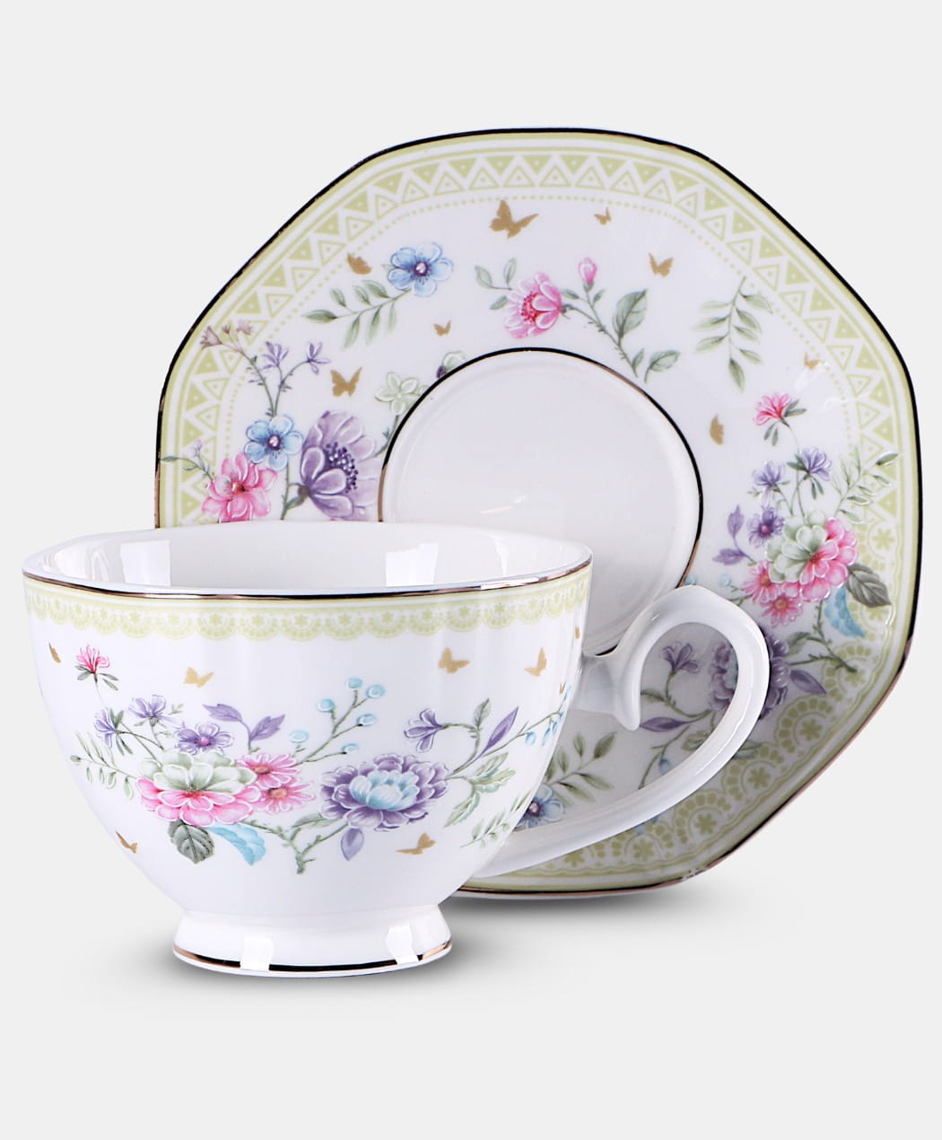 Joana porcelán csésze + alj 260 ml 2 személyes díszdobozban Veroni