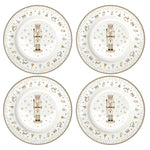 Porcelán karácsonyi desszertes tányér 4 db szett díszdobozban Royal Nutcracker