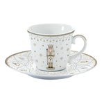 Porcelán diótörős karácsonyi csésze aljjal díszdobozban Royal Nutcracker