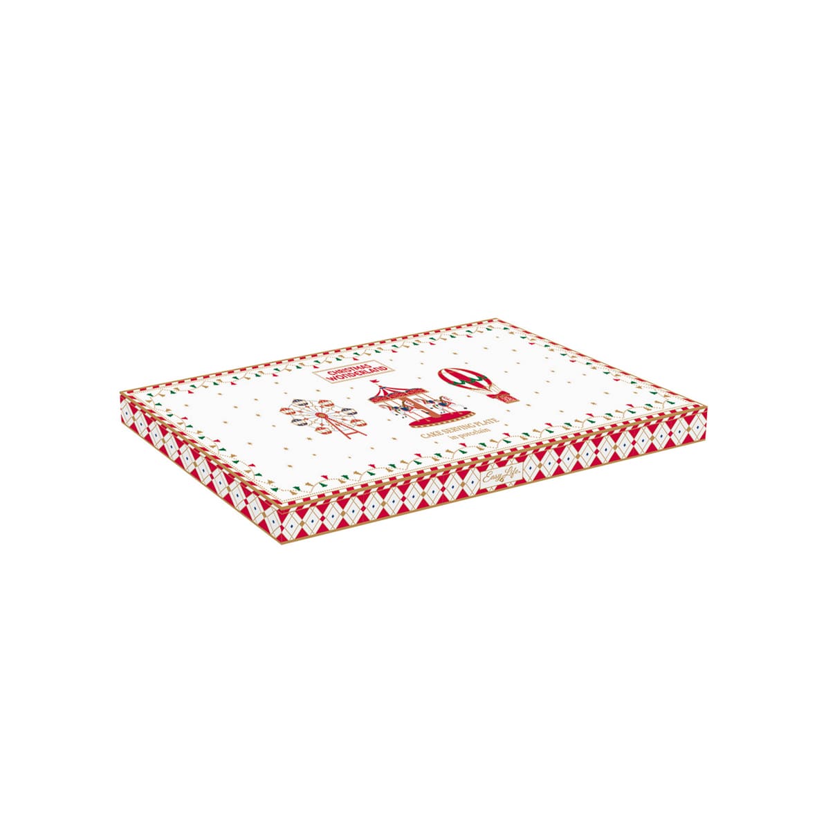 Christmas Wonderland karácsonyi porcelán kínáló tál35X15cm