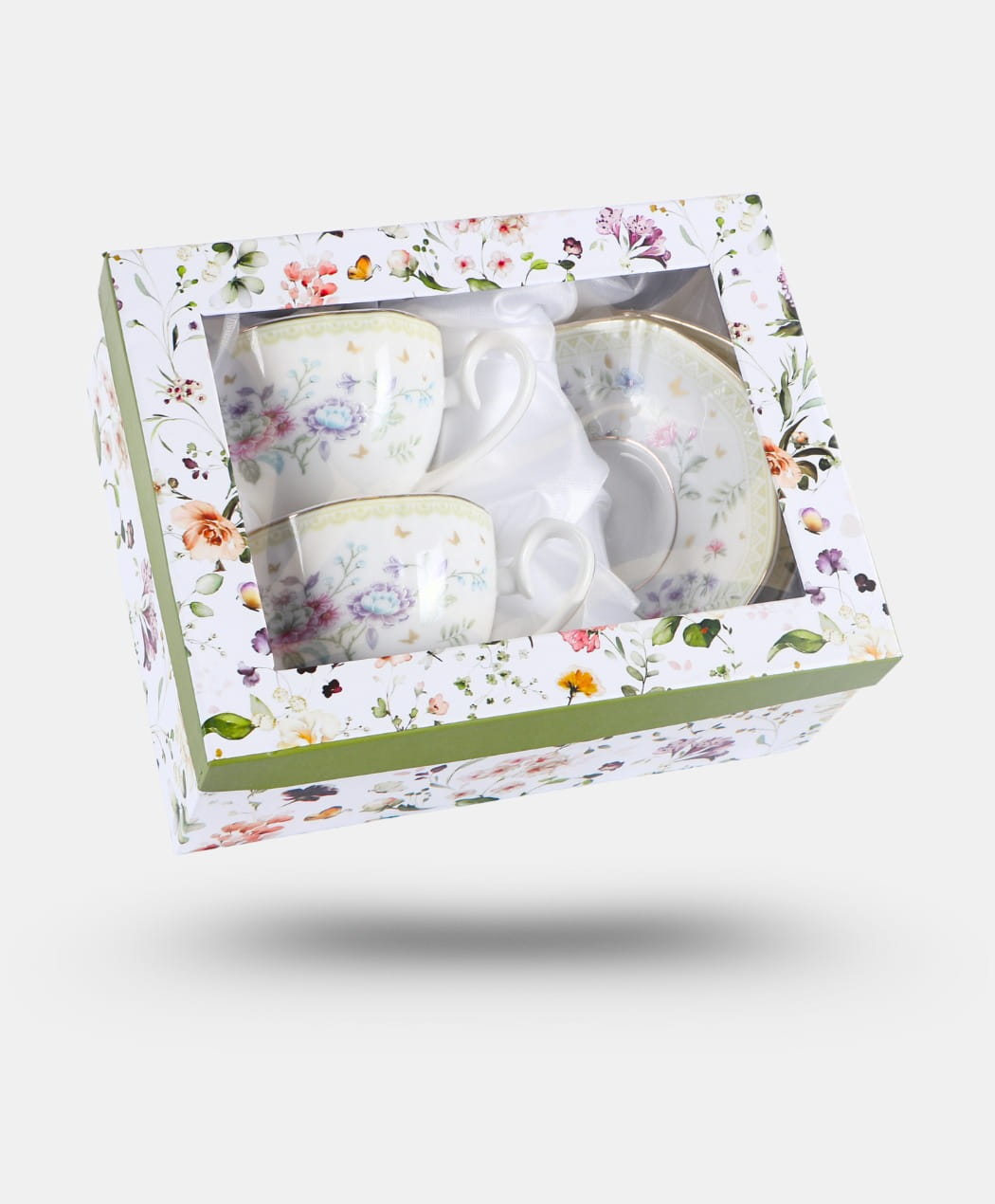 Joana porcelán csésze + alj 260 ml 2 személyes díszdobozban Veroni