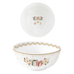 Karácsonyi porcelán müzlis tálka 15 cm White Elegance