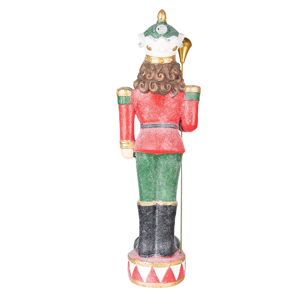 Nagyméretű karácsonyi diótörő figura 89 cm – piros, zöld