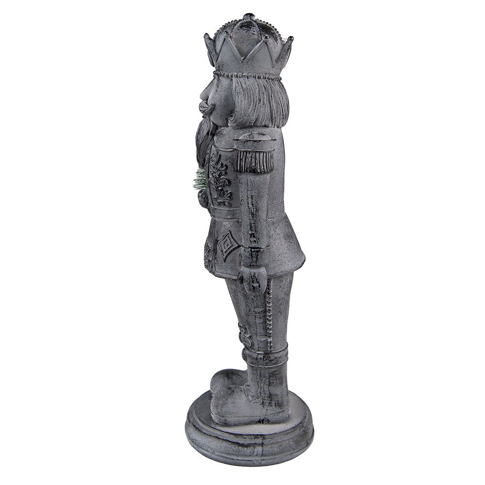 Karácsonyi diótörő figura 32 cm – szürke
