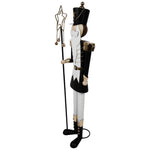 Nagyméretű karácsonyi diótörő figura 103 cm – fehér, fekete