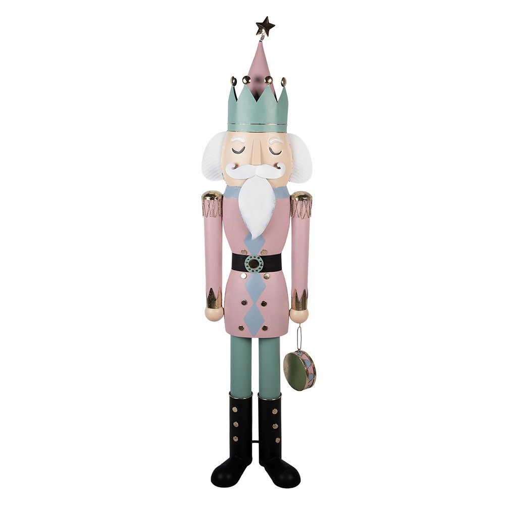 Nagyméretű karácsonyi diótörő figura 174 cm – rózsaszín