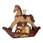 Nagyméretű karácsonyi hintaló figura 61 cm – barna