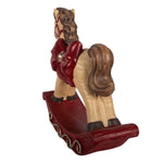 Karácsonyi hintaló figura 41 cm – barna