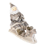 Karácsonyi télapó figura 16 cm – fehér, szürke