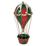 Nagyméretű karácsonyi hőlégballon dekoráció 66 cm – piros