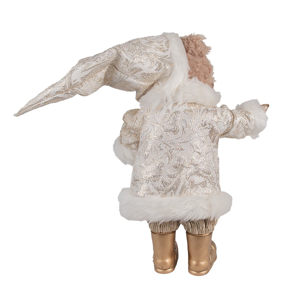 Karácsonyi télapó figura 36 cm – bézs