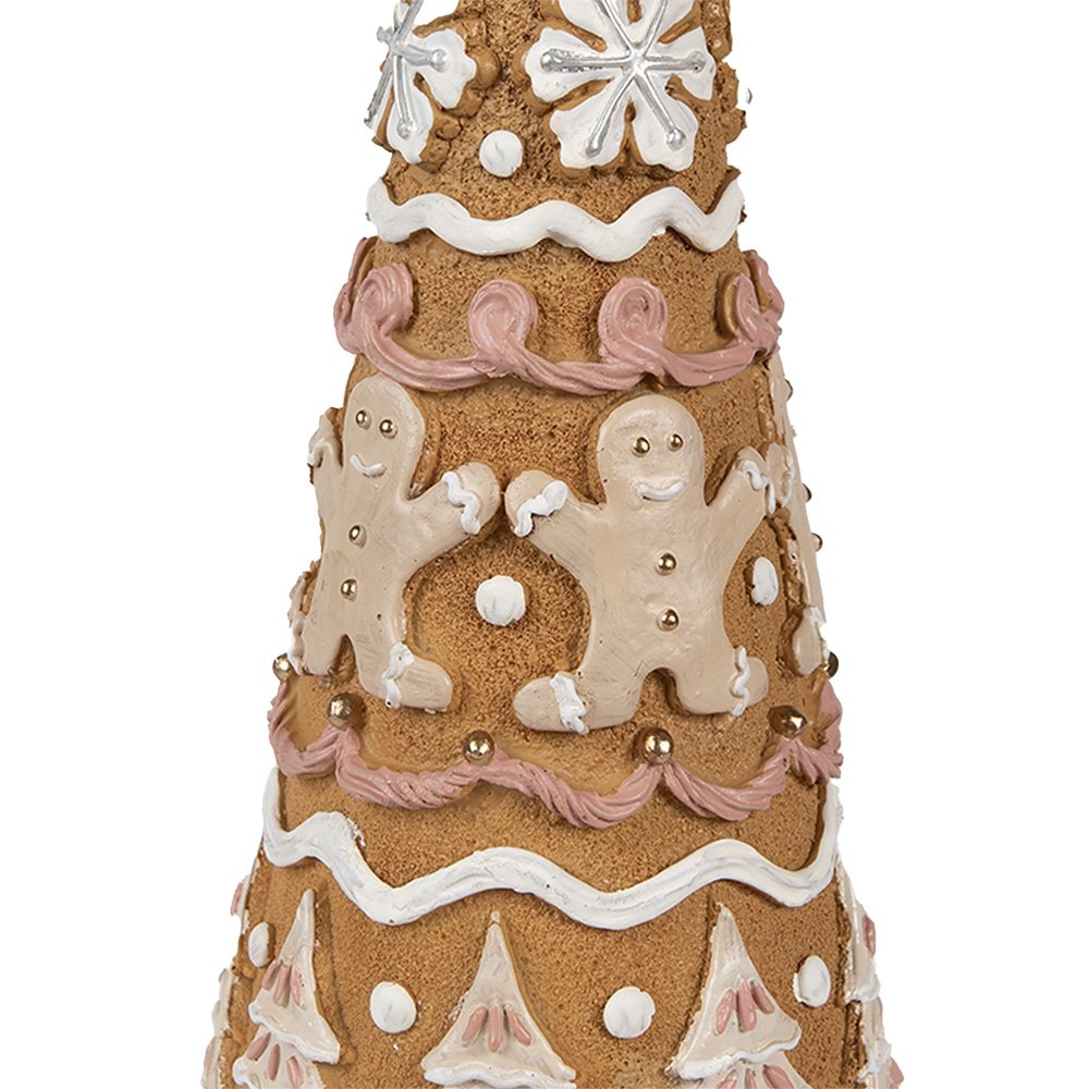 Karácsonyi mézeskalács figura 37 cm – fehér, barna