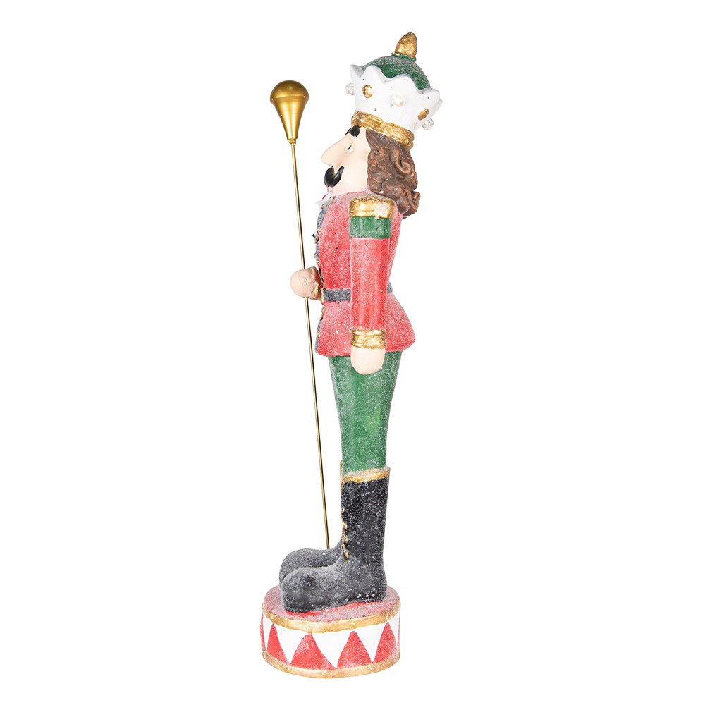 Nagyméretű karácsonyi diótörő figura 89 cm – piros, zöld