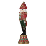 Karácsonyi diótörő figura 36 cm – piros, zöld