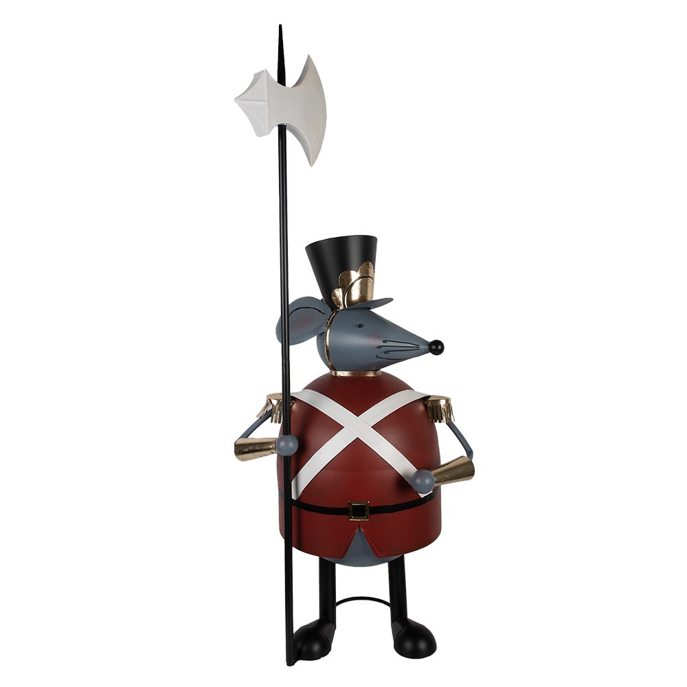 Nagyméretű karácsonyi egér figura 127 cm – szürke