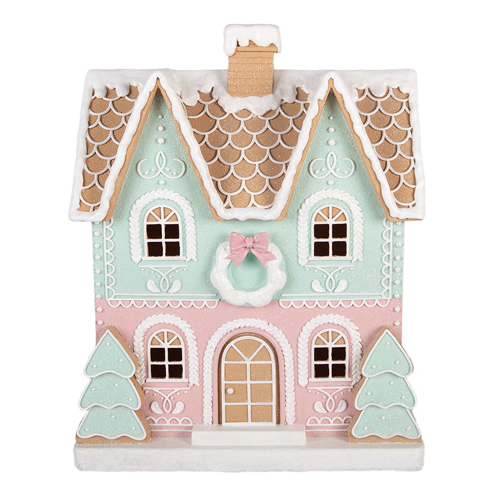 Karácsonyi mézeskalács házikó 48 cm – barna