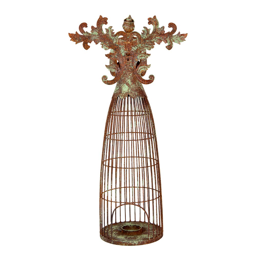 Nagyméretű karácsonyi angyal figura 58 cm – barna