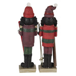 Karácsonyi diótörő figura 17 cm – piros, zöld