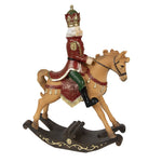 Karácsonyi diótörő figura 29 cm – piros, barna