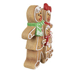 Karácsonyi mézeskalács figura LED világítással 35 cm – fehér, barna