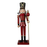 Nagyméretű karácsonyi diótörő figura 60 cm – piros