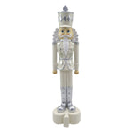Karácsonyi diótörő figura 35 cm – bézs, ezüst