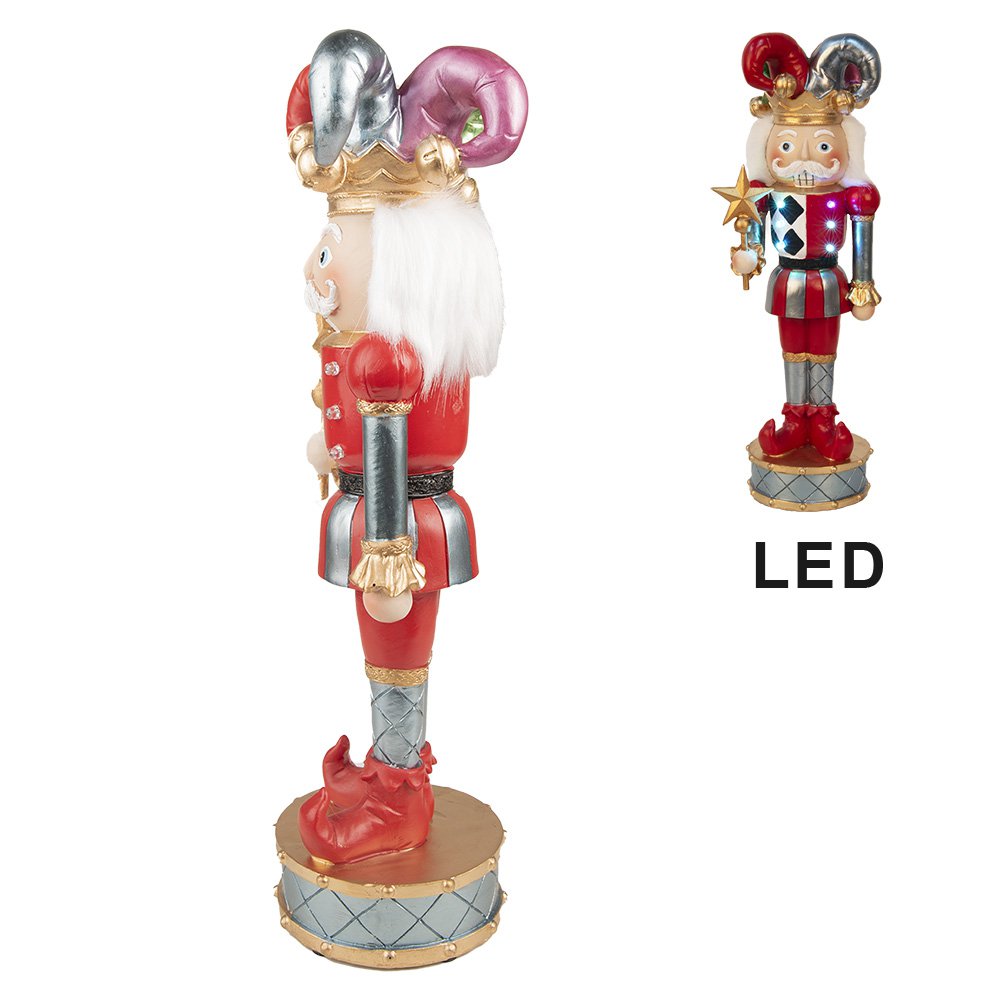 Karácsonyi figura LED világítással 38 cm – piros, kék
