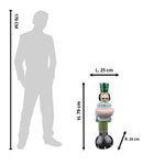 Nagyméretű karácsonyi diótörő figura 79 cm – zöld, kék