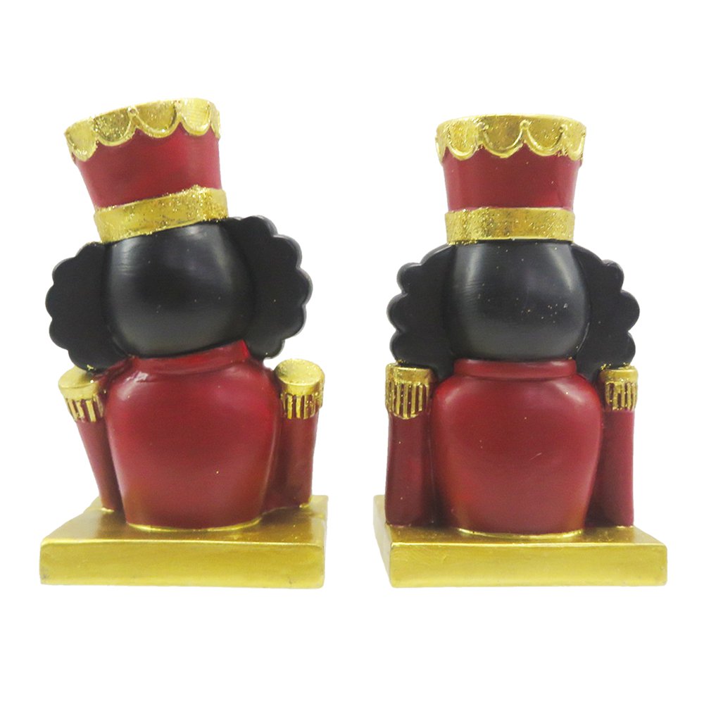 Karácsonyi diótörő figura 12 cm – piros, arany