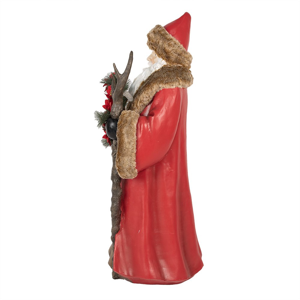 Nagyméretű karácsonyi télapó figura LED világítással 122 cm – piros
