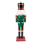 Karácsonyi diótörő figura 30 cm – piros, zöld