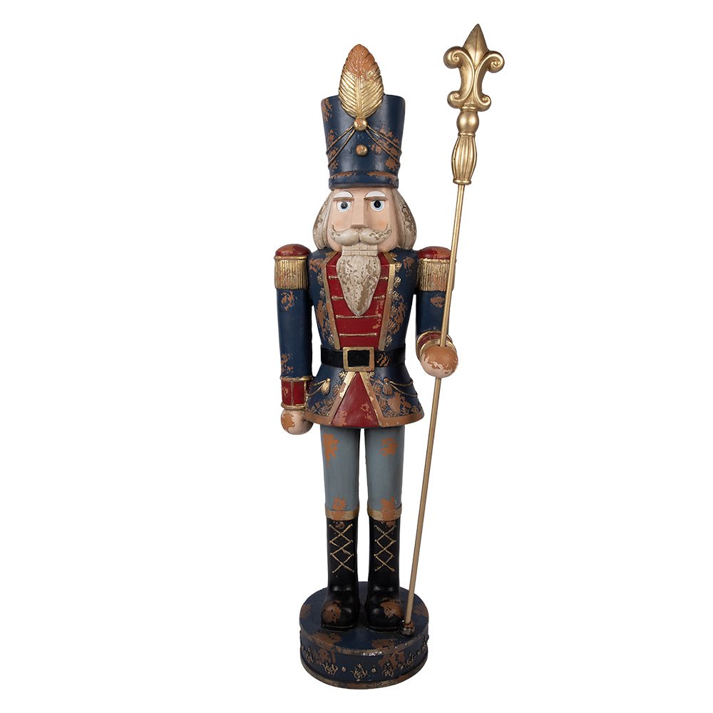 Nagyméretű karácsonyi diótörő figura 136 cm – kék