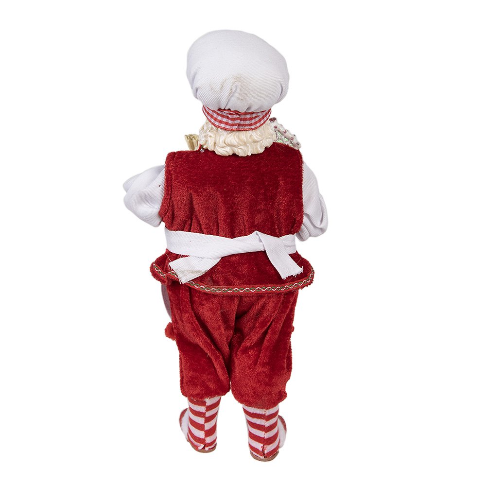 Karácsonyi télapó figura 28 cm – piros, fehér