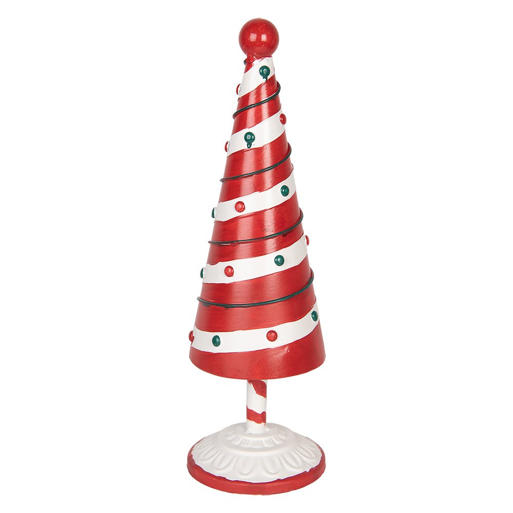 Karácsonyfa 36 cm – piros, fehér