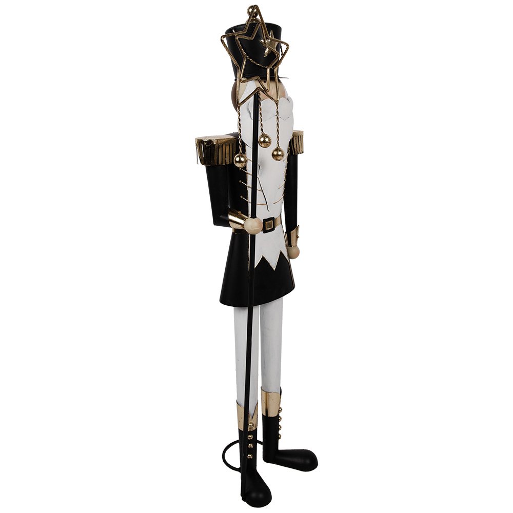 Nagyméretű karácsonyi diótörő figura 103 cm – fehér, fekete