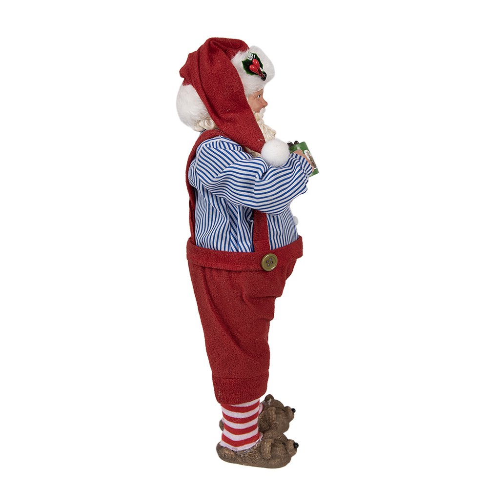 Karácsonyi télapó figura 28 cm – piros, fehér