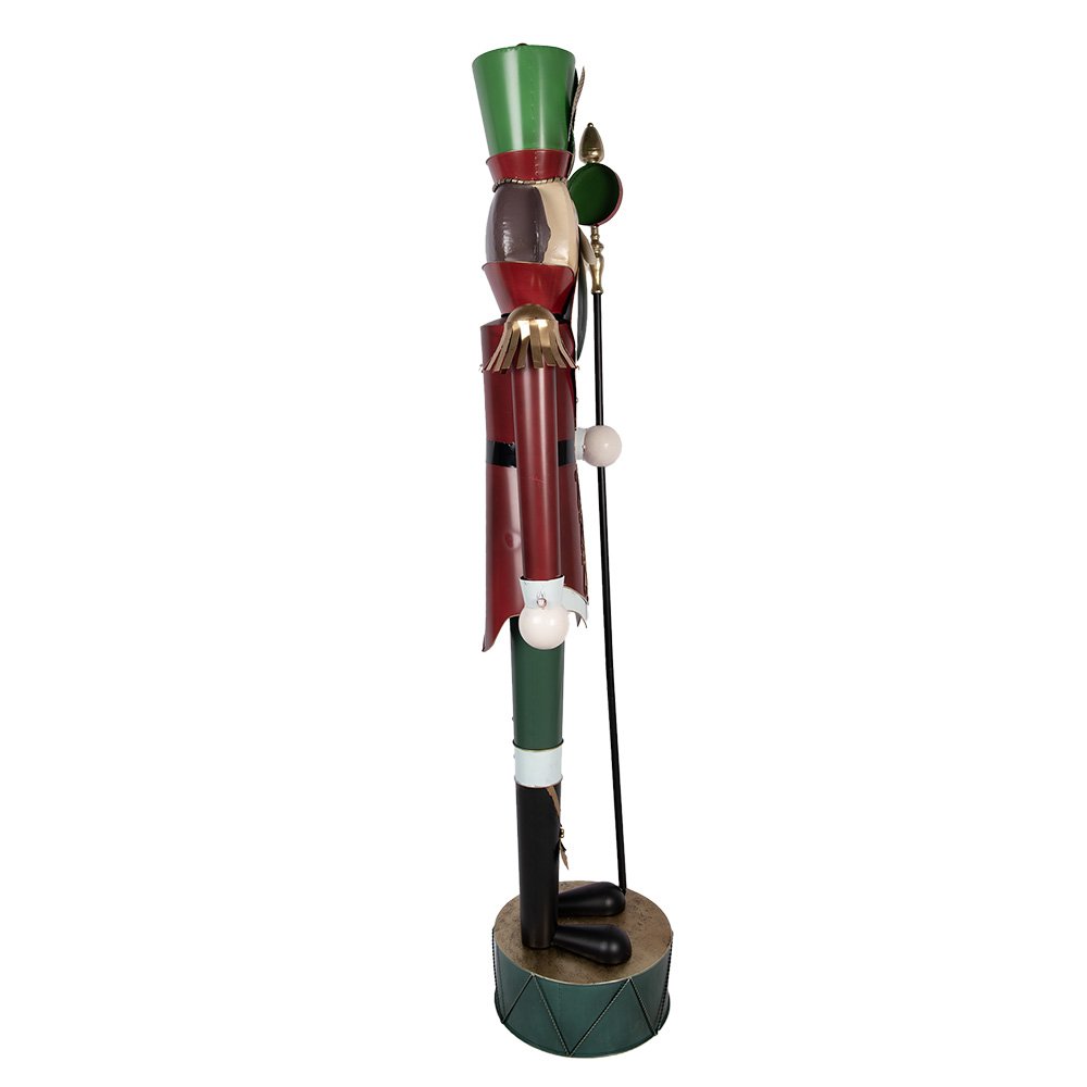 Nagyméretű karácsonyi diótörő figura 207 cm – piros, zöld