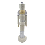 Karácsonyi diótörő figura 35 cm – bézs, ezüst