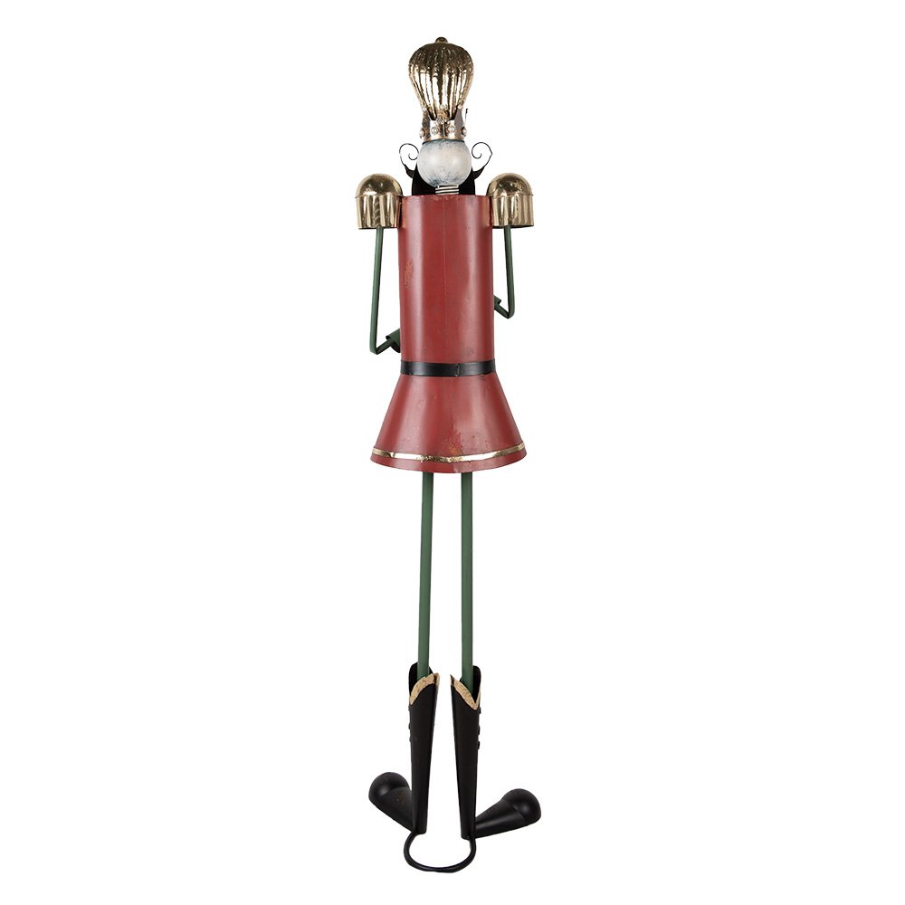 Nagyméretű karácsonyi diótörő figura 174 cm – piros