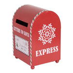 Karácsonyi postaláda dekoráció 19 cm – piros