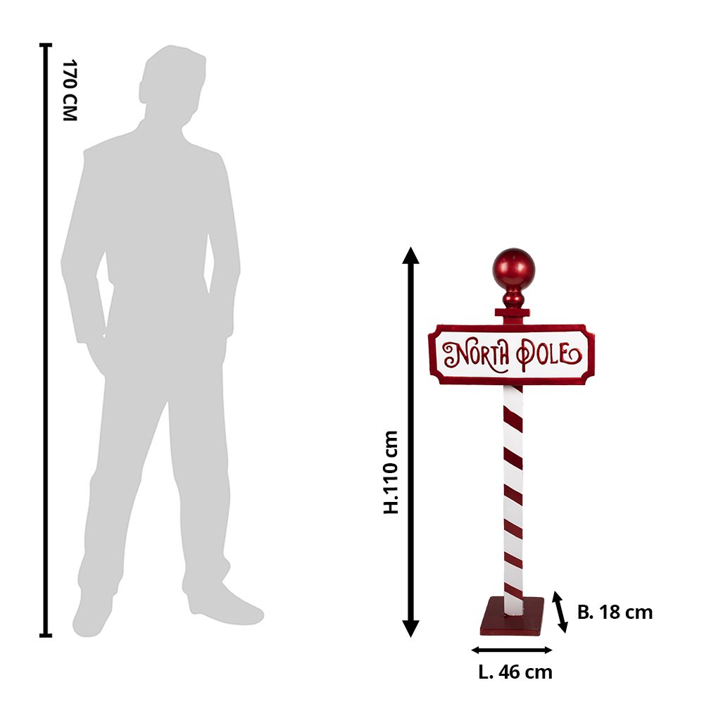 Nagyméretű karácsonyi dekor tábla 110 cm – piros, fehér