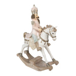 Karácsonyi diótörő figura 29 cm – fehér, rózsaszín
