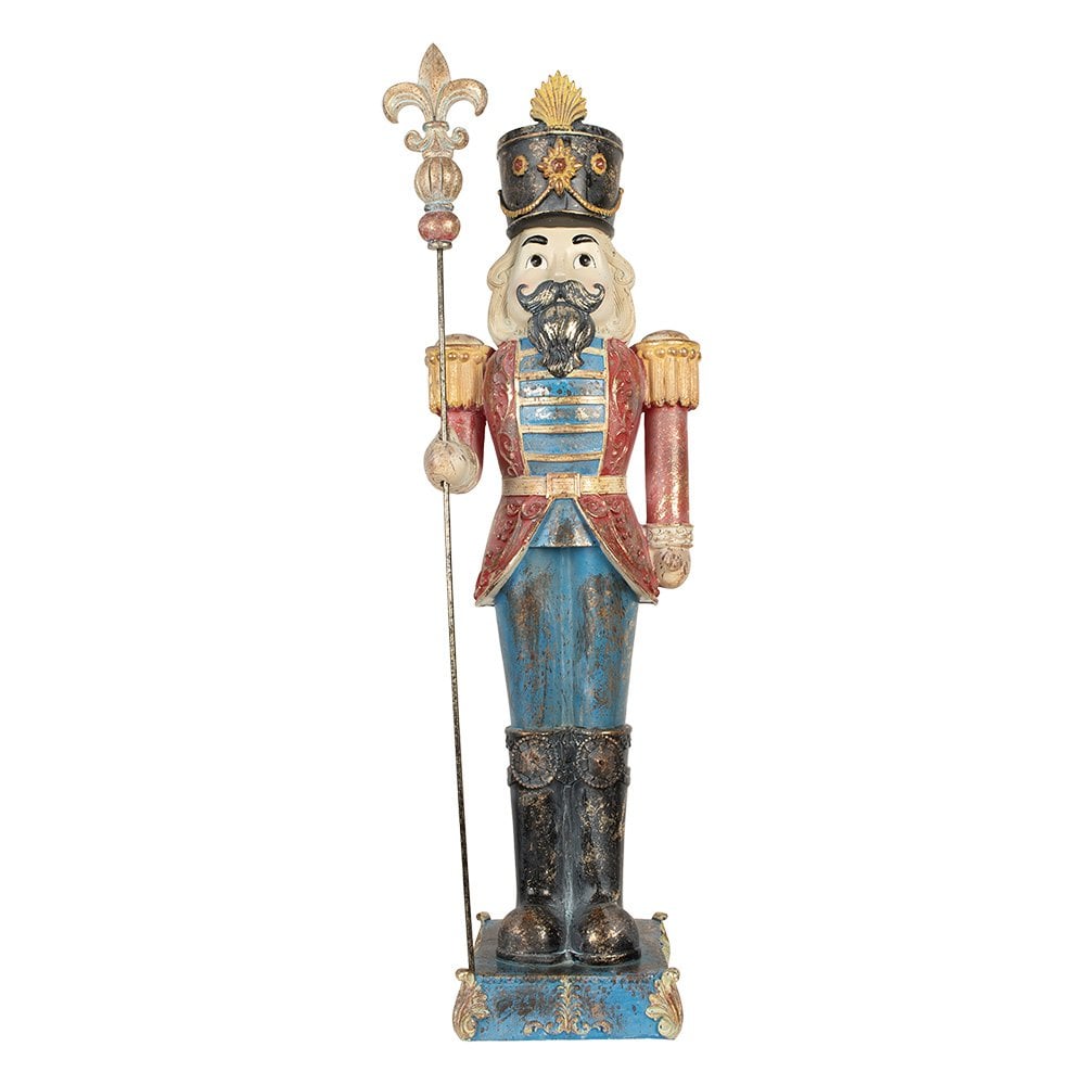 Nagyméretű karácsonyi diótörő figura 99 cm – kék