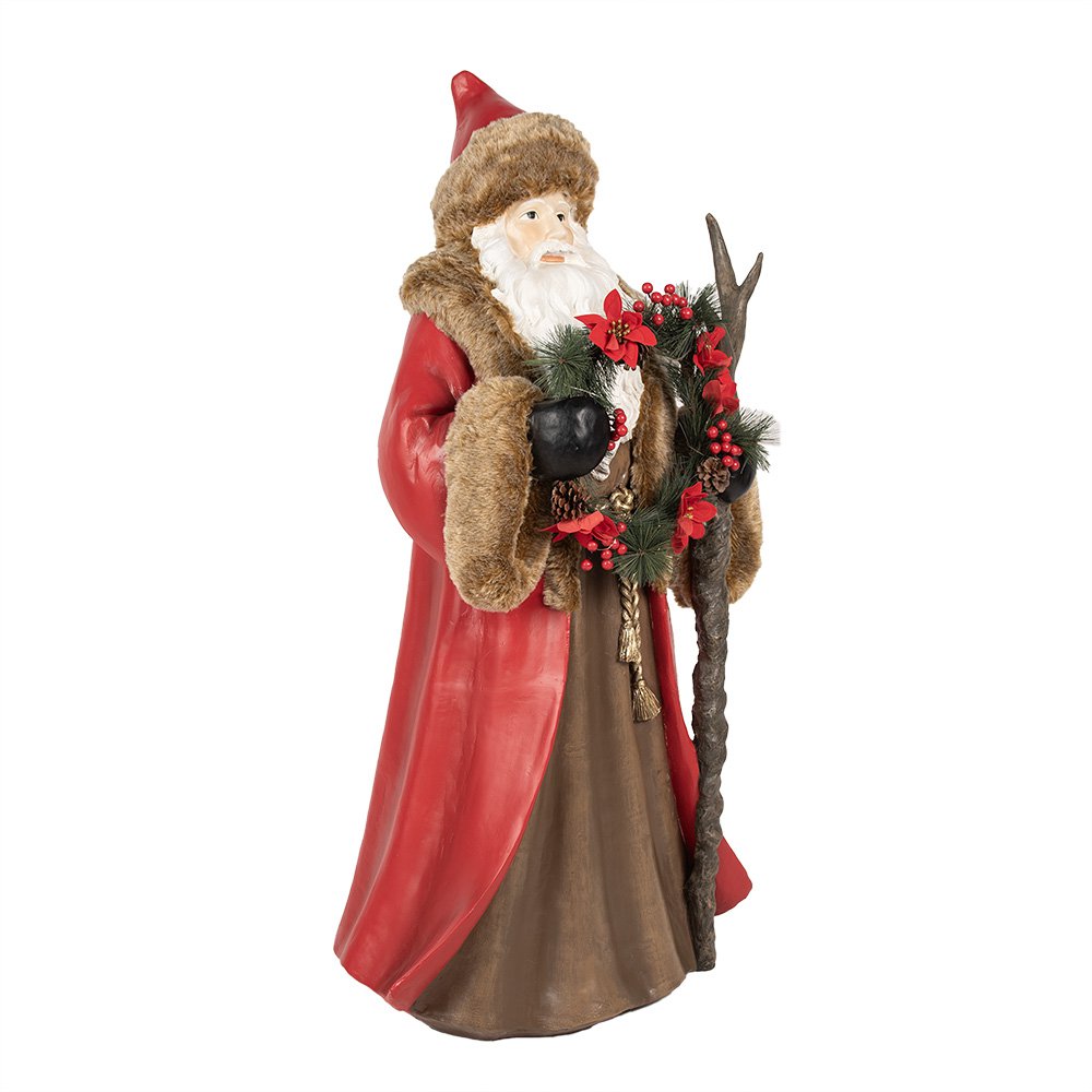 Nagyméretű karácsonyi télapó figura LED világítással 122 cm – piros