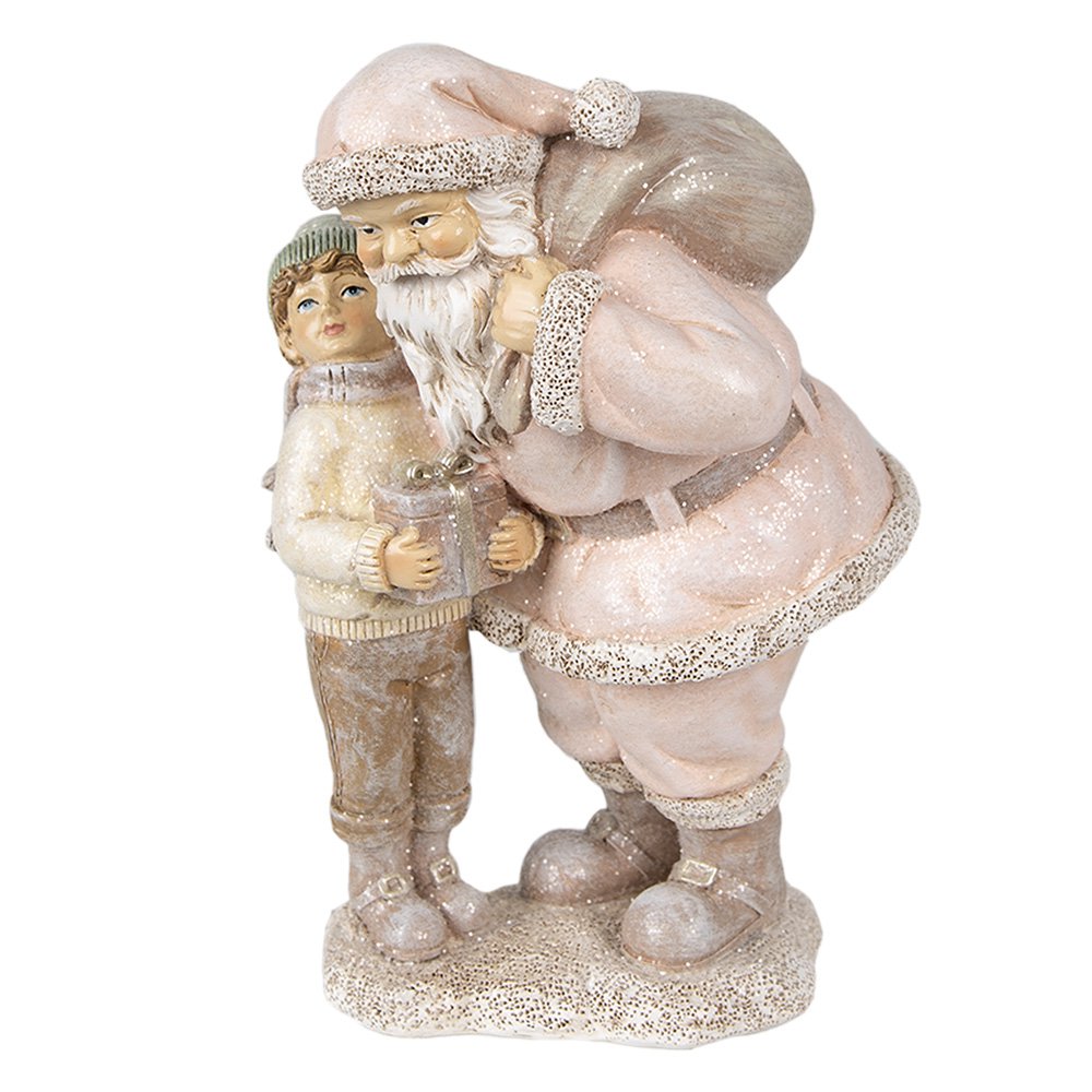 Karácsonyi télapó figura 18 cm – rózsaszín