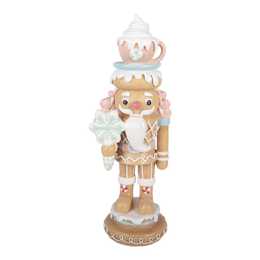 Karácsonyi diótörő figura 32 cm – barna