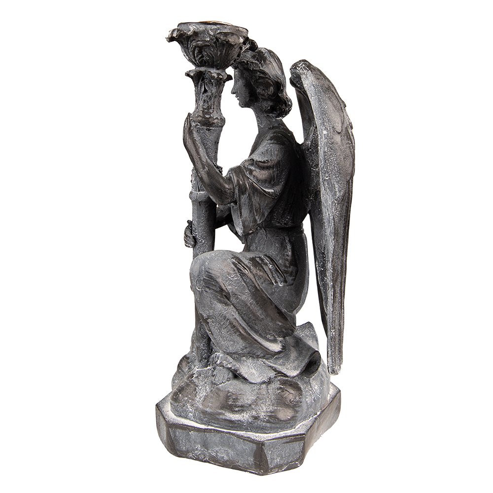 Karácsonyi angyal figura 29 cm – szürke