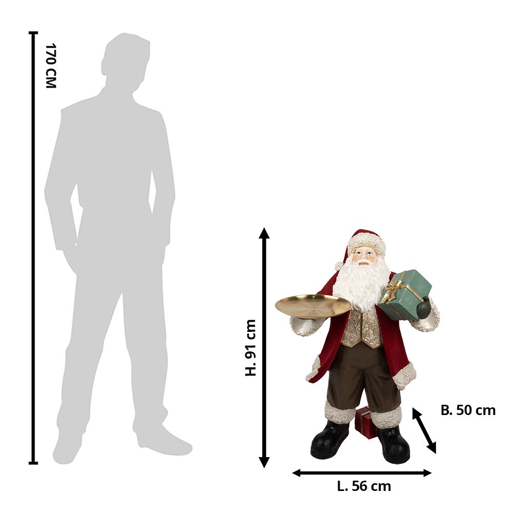 Nagyméretű karácsonyi télapó figura 91 cm – piros